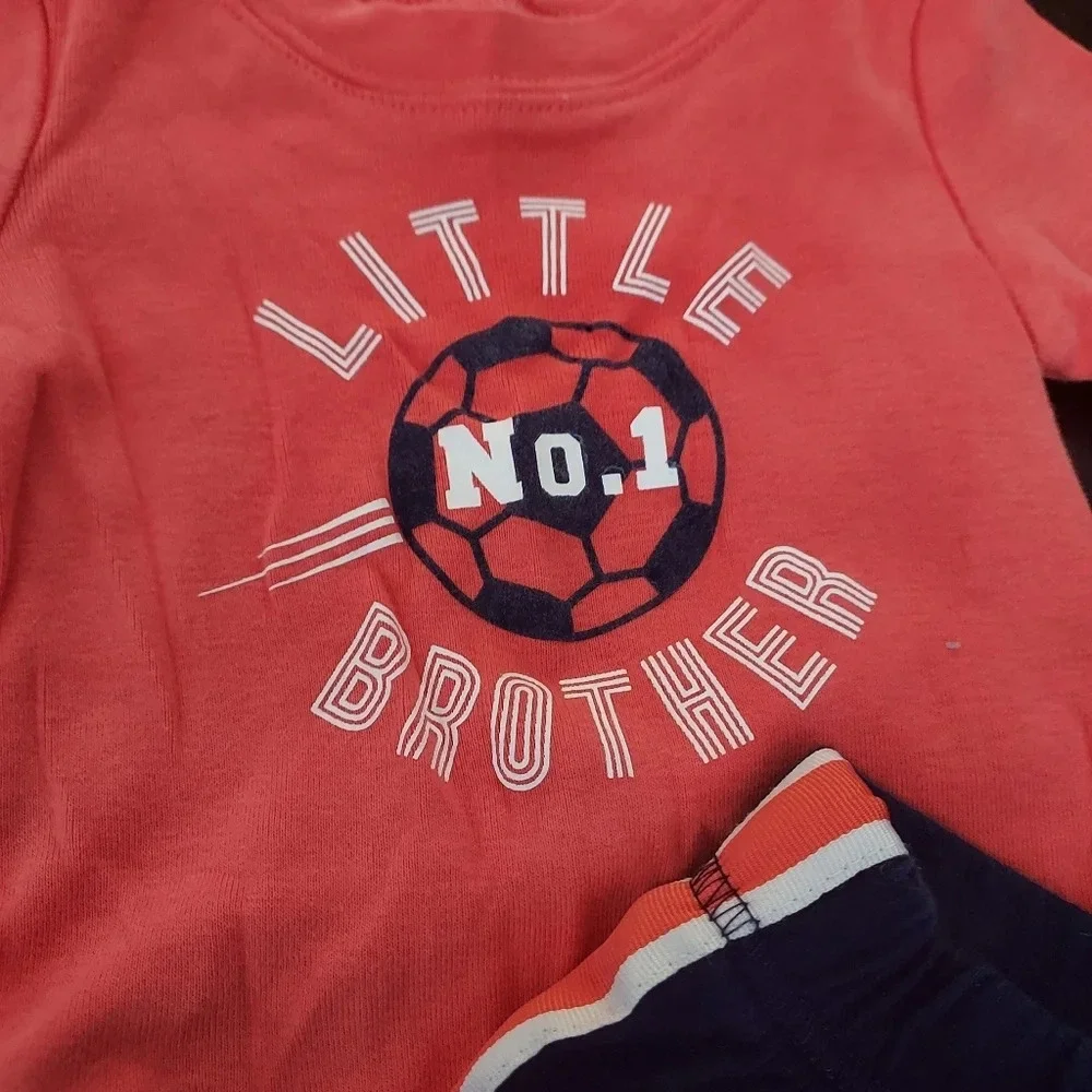Carter's 2-Piece Little Brother Bodysuit Pant in Size 3 Month